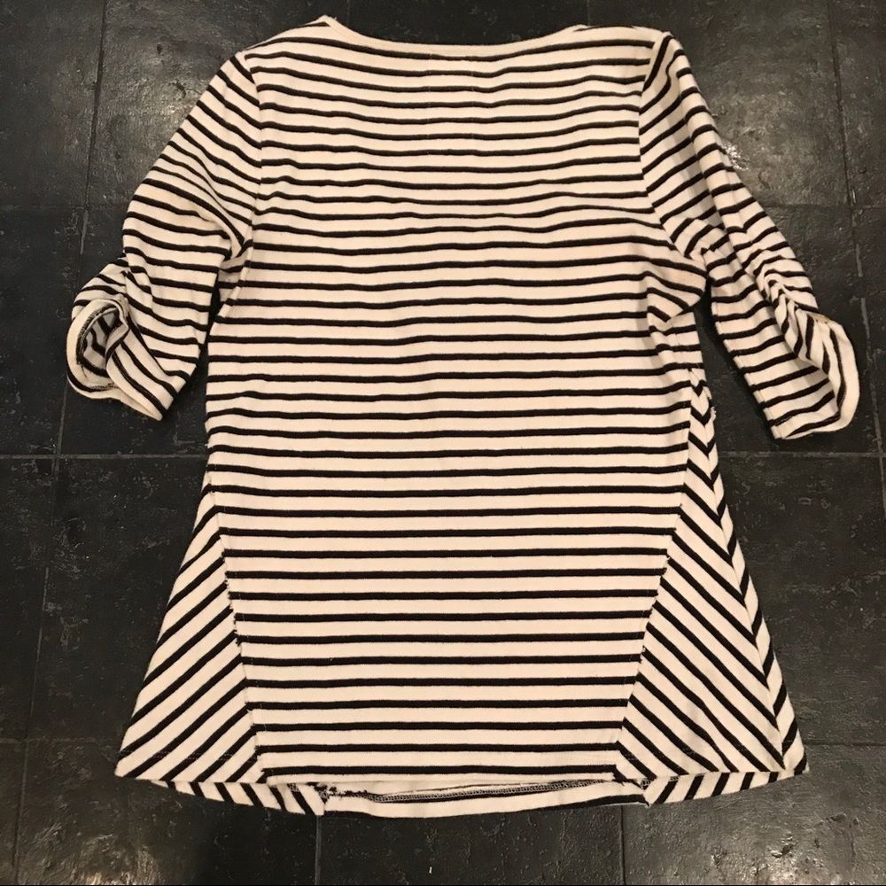 Anthro Postmark Navy Striped Rules & Ruffles - image 4